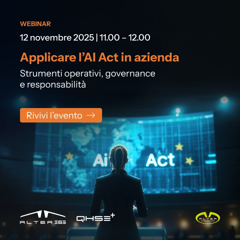 Altea 365: Preview Webinar applicare l'AI Act in azienda