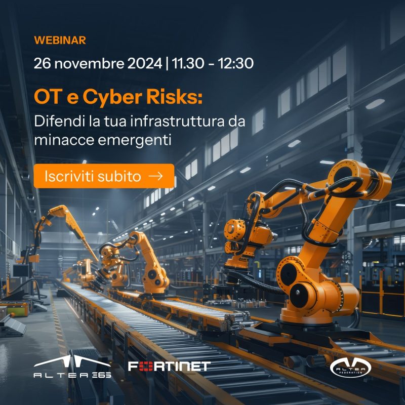 Altea 365: Preview Webinar OT e Cyber Risks