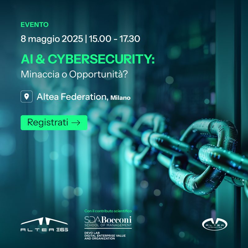 Altea 365: Preview evento AI & Cybersecurity